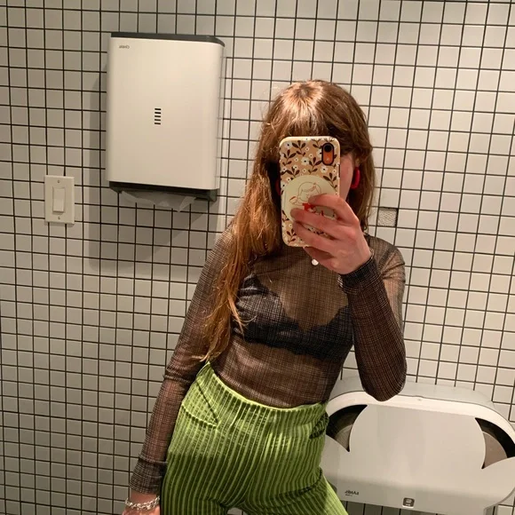 Paloma Wool Olive and Lime Striped Wool Top - Picture 4 of 5